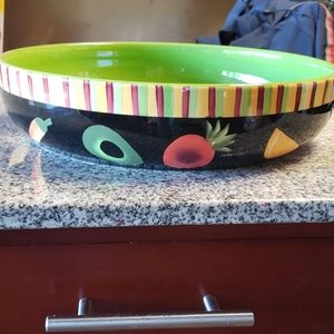 Chip bowl/ hanging glass veggie
